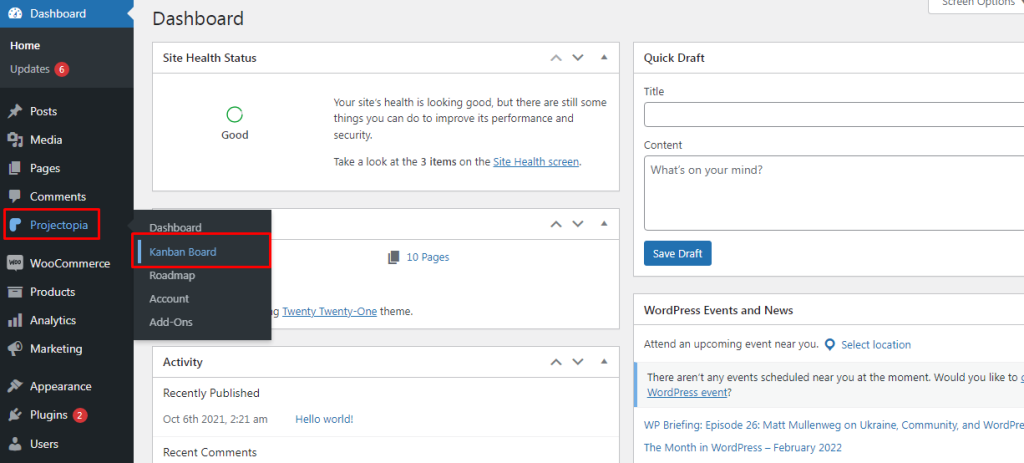 WordPress Kanban Project Mangement Plugin