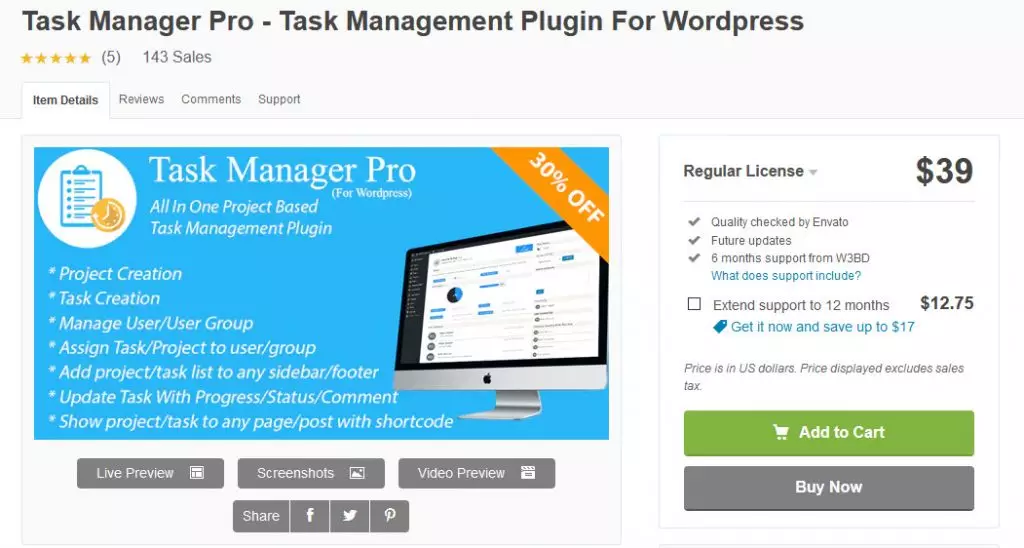 Best WordPress Project Management Plugins - Task Manager Pro