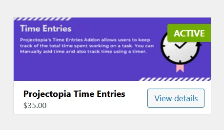 Track Project Time with the Time Entries Addon.
